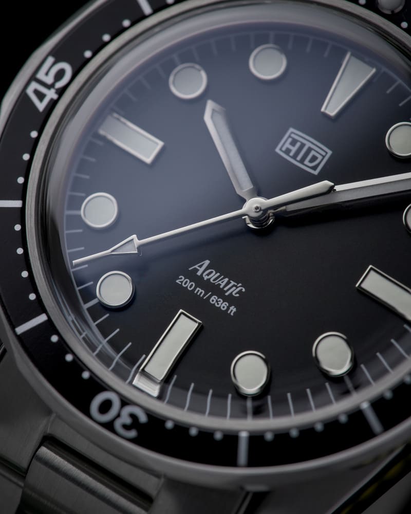 Close up of the new HTD Aquatíc Bicchierini dial 